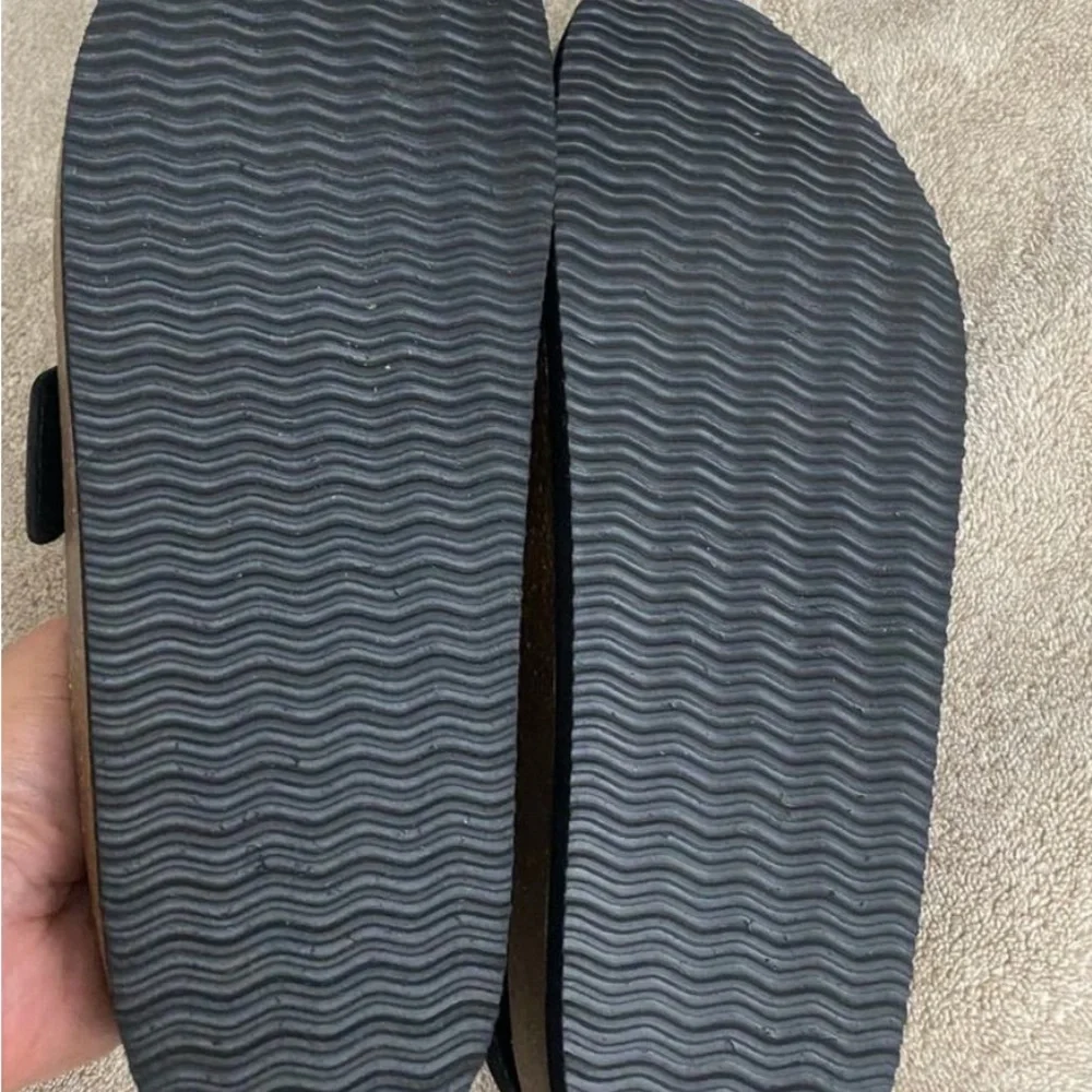 White Mountain Black Loafers with Gold Buckle - Picture 2 of 2